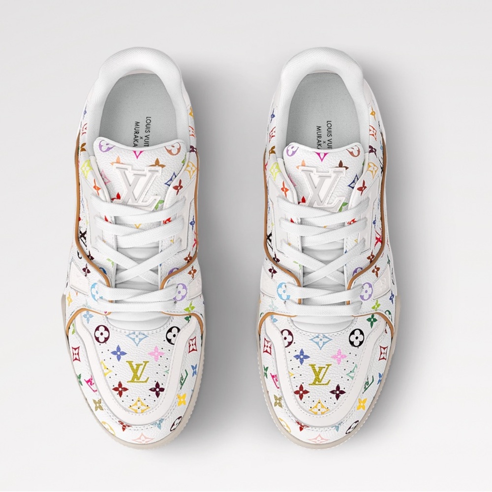 NIB LV x TM Murakami White Multicolor Monogram Trainer Sneakers women’s 8.5